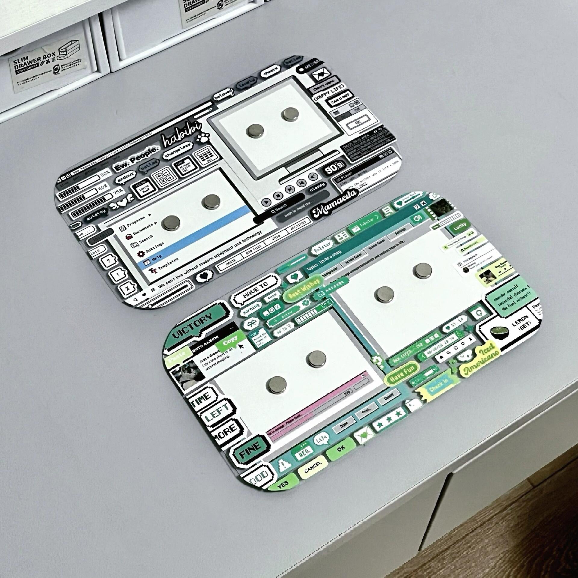 (Custom size) Pixel Game Itabag Insert — Holds Two Badges Perfectly — Original Handmade Ita Board